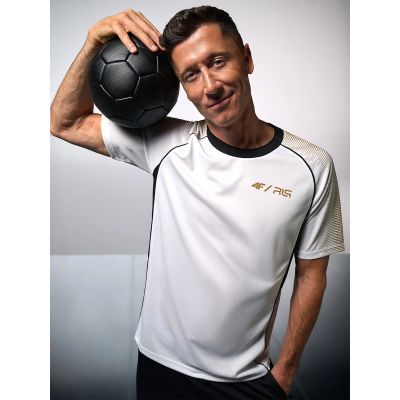 Herren-Schnelltrocknendes Trainingsshirt 4F | Robert Lewandowski RL9SSS26TFTSM2466-10S