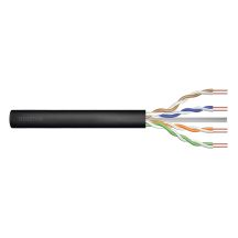 DIGITUS Cat.6 Gel-gefülltes Außeninstallationskabel, U/UTP, AWG 23/1, PE, 305 m, schwarz, Spule