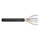 DIGITUS Cat.6 Gel-gefülltes Außeninstallationskabel, U/UTP, AWG 23/1, PE, 305 m, schwarz, Spule