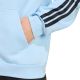 5. adidas Essentials Fleece-Kapuzenjacke mit durchgehendem Reißverschluss und 3-Streifen für Herren, Himmelblau KY4143