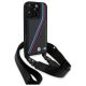 3. BMW M Edition Carbon Tricolor Lines & Strap Hülle für iPhone 16 Pro Max – Schwarz