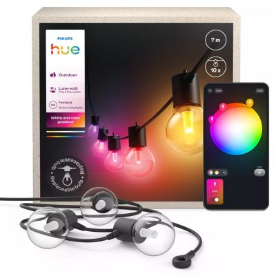 3. Philips Hue White and Color Ambient Hue Festavia Gartengirlande 7 m