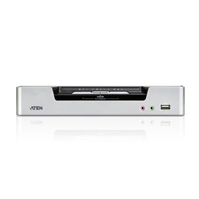 3. ATEN CS1642A KVM-Switch, rackmontierbar, Schwarz/Silber