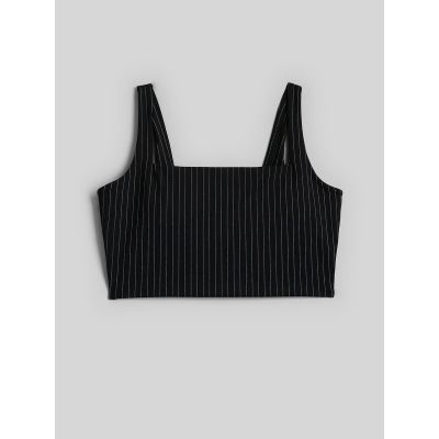 6. Damen-Crop-Top mit schmalen Streifen, Größe 4F 4FRAW26TSLEF373-20S