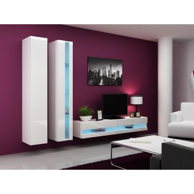 9. VIGO NEUES Regal 180/40/30, weiß/glänzend weiß