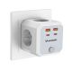 4. Wozinsky WKZ-4B Power Cube 3x AC 2x USB-A 2x USB-C PD 20 W 4000 W - Weiß