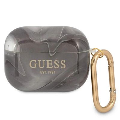 Guess GUAPUNMK AirPods Pro Cover schwarz/schwarz Marble Collection