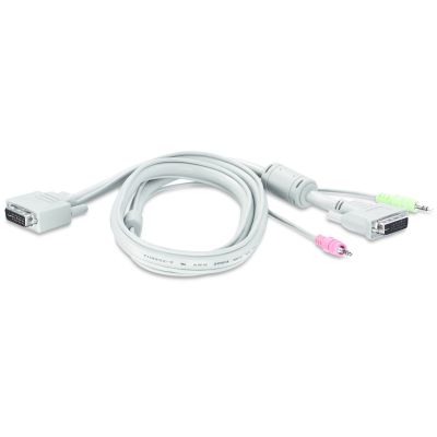 5. TRENDnet 2-Port-DVI/USB/Audio-KVM-Switch mit Kabeln