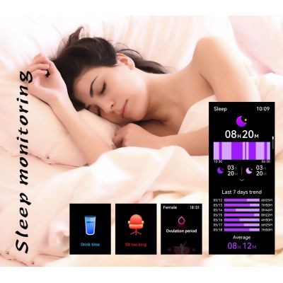 9. Rubicon RNCF31 SCHWARZE Damen-Smartwatch