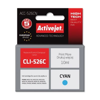 Activejet ACC-526CN Tinte (Ersatz für Canon CLI-526C; Supreme; 10 ml; blau)