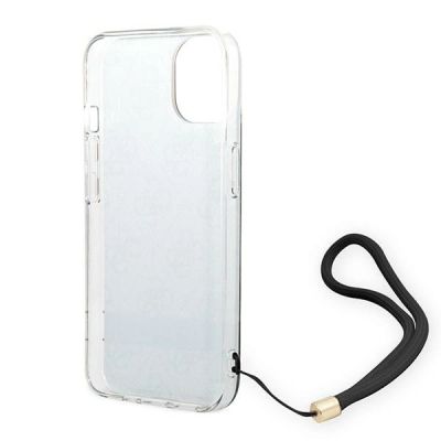 5. Guess GUOHCP14MH4STK iPhone 14 Plus 6,7 "schwarz / schwarzes Hardcase 4G Print Strap