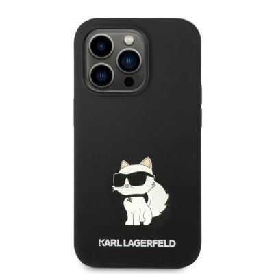 3. Karl Lagerfeld Choupette-Silikonhülle für iPhone 14 Pro Max – Schwarz