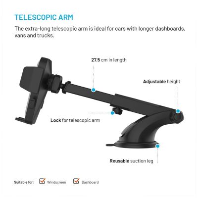 2. FIXED FIXICQ-XXL-BK Passive Halterung für Mobiltelefone/Smartphones, Schwarz
