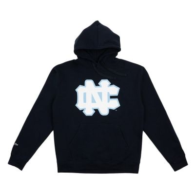 Mitchell & Ness University Of North Carolina NCAA Kapuzenpullover mit großem Logo M HDSSINTL1271-UNCNAVY
