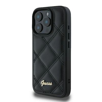 2. Guess Gestepptes Metalllogo iPhone 16 Pro Hülle - Schwarz