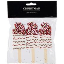 Eiscreme-Hängedekorationskugeln, 3 Stück, weiß