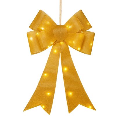 9. Dekorative Schleife 60 cm Gold 25 LED