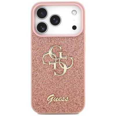 3. Guess Fixed Glitter Big 4G Case für iPhone 17 Pro - Rosa