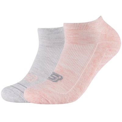 Skechers 2PPK Basic Gepolsterte Sneaker Socken SK43024-4281 Grau 39-42