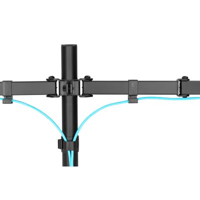 8. DIGITUS DOPPEL-TISCHHALTERUNG MIT KLEMME 2XLCD MAX. 32" MAX. BELASTUNG 2X 8KG NEIGBAR UND SCHWENKBAR SCHWARZ DA-90400