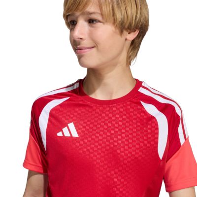 7. adidas Tiro 26 Wettkampf-Trainings-T-Shirt für Kinder, Rot KA7601