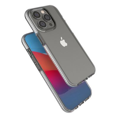 4. Spring Case Hülle für iPhone 14 Pro Silikonhülle mit Rahmen hellrosa