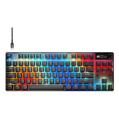 3. SteelSeries Gaming-Tastatur Apex Pro TKL Gen 3 US-Layout Bluetooth Schwarz 2,4 GHz / Bluetooth / Kabelgebunden OmniPoint 3.0 Einstellbare hypermagnetische Schalter Drahtlose Verbindung