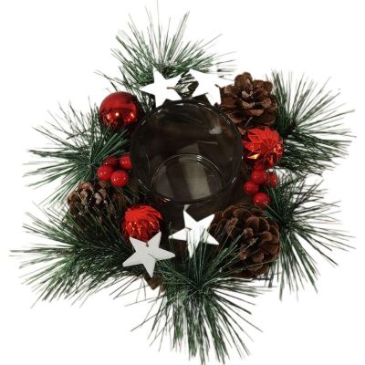 3. Dekorativer Kerzenständer 16x9cm Holz