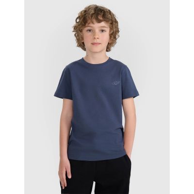 5. Normales, einfarbiges T-Shirt (2er-Set) für Kinder 4F 4FJRAW25TTSHU3157-91S
