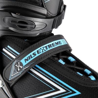 7. NILS EXTREME NH11912 A 2IN1 ROLLSCHUHE SCHWARZ-BLAU GRÖSSE S (31-34) MIT AUSTAUSCHBARER HOCKEYKUFE