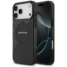 Mercedes AMG IML Doppelschicht-MagSafe-Hülle mit Rautenmuster für iPhone 18 Pro Max / 17 Pro Max – Schwarz und Rot