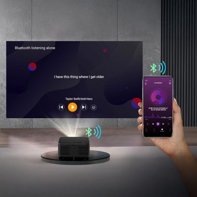 20. Yaber K3 Pro LCD FullHD 1080p Multimedia-Projektor mit JBL-Lautsprechern und Subwoofer - Schwarz