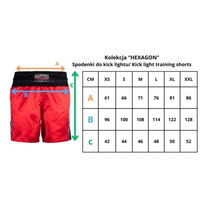 5. Kick Light Shorts MASTERS "HEXAGON" (WAKO APPROVED)