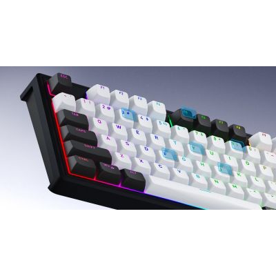 19. HATOR Skyfall Pro Wireless 65 Gaming-Tastatur USB + RF Wireless + Bluetooth QWERTZ US Englisch Schwarz, Grau