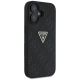 4. Guess Hot Stamp 4G Pattern Triangle Metal Logo Hülle für iPhone 16 - Schwarz