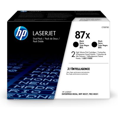 15. HP 87X 2x Schwarz LaserJet Tonerpatrone