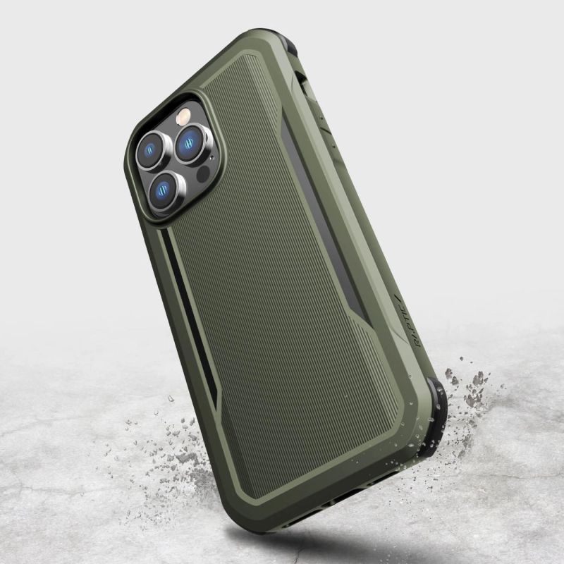 7. Raptic X-Doria Fort Case iPhone 14 Pro Max mit gepanzerter MagSafe-Hülle grün
