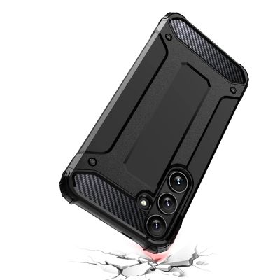 7. Hybrid Armor Hülle für Samsung Galaxy S24 FE gepanzerte Hybridhülle - Schwarz