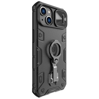 3. Nillkin CamShield Armor Pro Magnetische Hülle iPhone 14 Plus MagSafe gepanzerte Hülle mit Standring schwarz