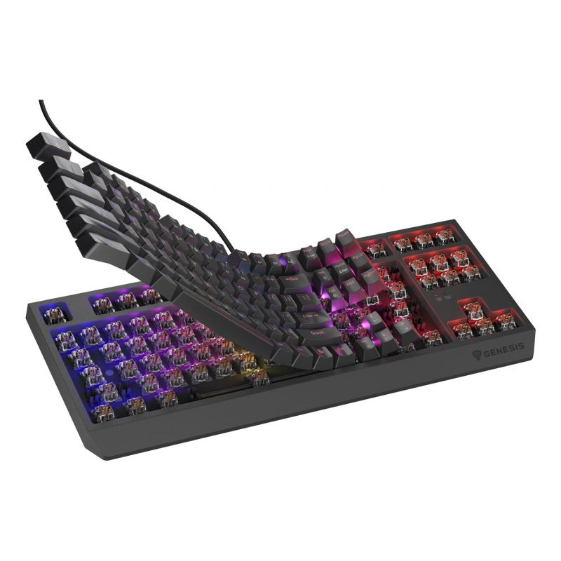 4. GENESIS Thor 230 TKL Gaming-Tastatur, USB, QWERTY, US-Englisch, Schwarz