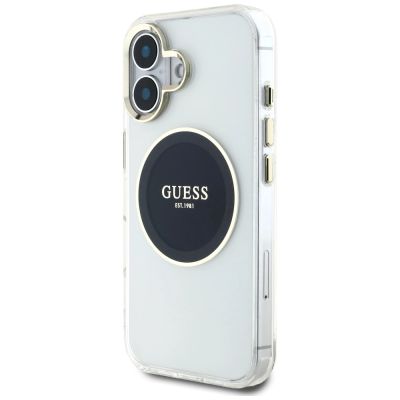 2. Guess IML Metal Colored Circle Classic Logo MagSafe Hülle für iPhone 16 - Schwarz