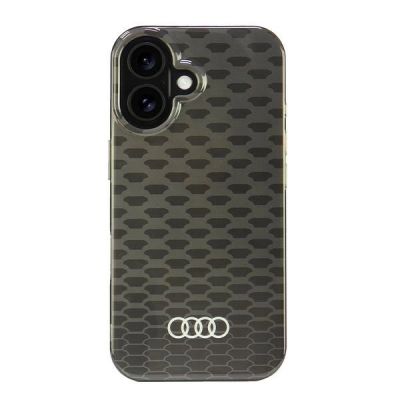Audi IML Stitching Pattern MagSafe iPhone 16 6,1" schwarz/schwarzes Hardcase AU-IMLMIP16-Q5/D3-BK