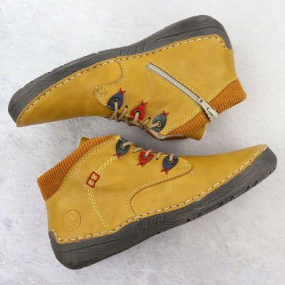 4. Damen-Winterstiefeletten in Gelb, komfortabel, Rieker 52544-68