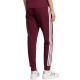 3. adidas Essentials 3-Streifen Fleece Slim Fit Hose für Damen, Burgunderrot KF8321