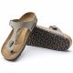 4. Birkenstock Gizeh Stone Birko-Flor narrow women's flip-flops for narrow feet gray (0043393)