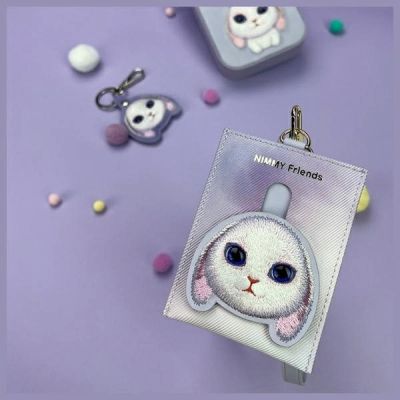 4. Nimmy Big Eyed Pet 2.0 Kaninchen-Geldbörse, Kartenhalter, Violett