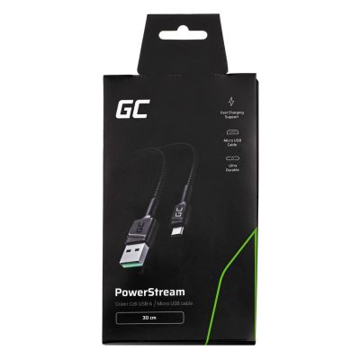 4. GREEN CELL KABGC23 GC POWERSTREAM KABEL USB-A - MICRO-USB 30CM, SCHNELLLADEN ULTRA CHARGE, QC 3.0