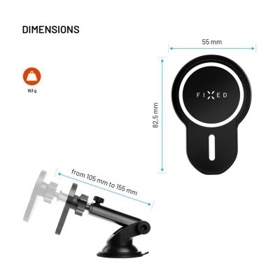 4. FIXED FIXMCLI-XL-BK Passive Halterung für Mobiltelefone/Smartphones Schwarz