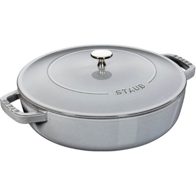 STAUB 40511-470-0 Tiefe Bratpfanne mit Deckel - Graphit 28 cm