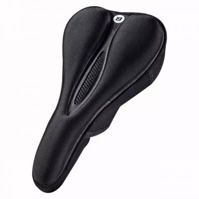 2. Gel-Sattelbezug für Fahrradsattel Rockbros LF047-S aus Silikon, Größe M – schwarz
